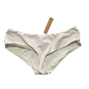Skims Swim Hipster Panty Bottoms Swimwear Snow White Medium Panty NWT